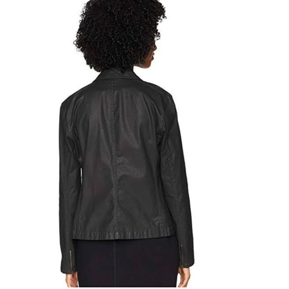 Eileen Fisher Organic Cotton Moto‎ Jacket XS faux leather - Picture 4 of 10